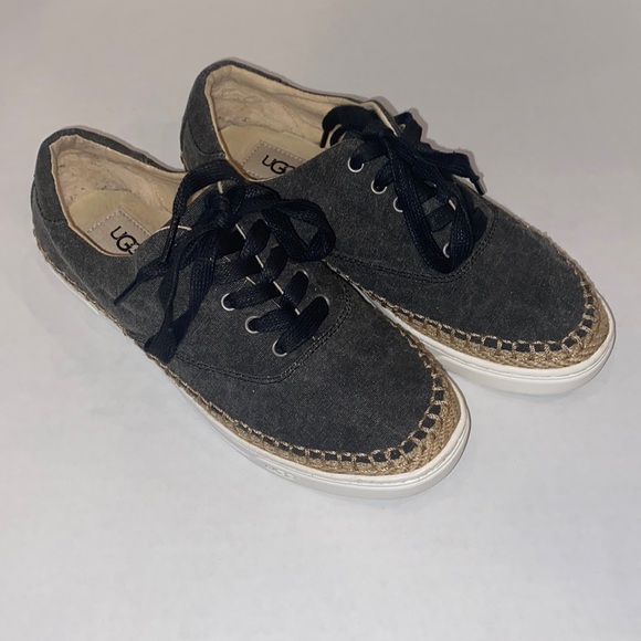 UGG Eyan II Espadrille Canvas Lace Up Sneakers - Picture 3 of 12